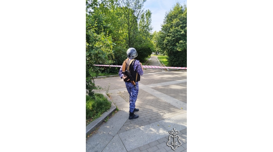 В Кронштадте сотрудники Росгвардии обследовали предмет, похожий на гранату, и обеспечили охрану места происшествия