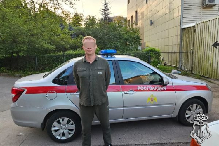 Петербургские росгвардейцы задержали хулигана, повредившего припаркованный каршеринговый фургон