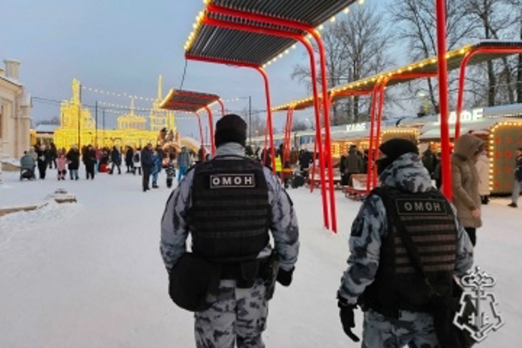 В Санкт-Петербурге сотрудники Росгвардии обеспечили правопорядок и безопасность во время пребывания поезда Деда Мороза