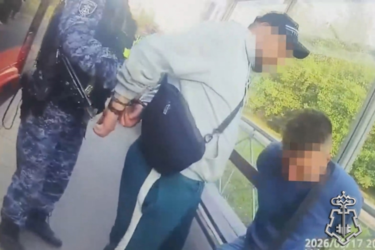 В Петербурге наряд Росгвардии задержал хулиганов, спровоцировавших конфликт с кондуктором и бросивших бутылку в стекло трамвая
